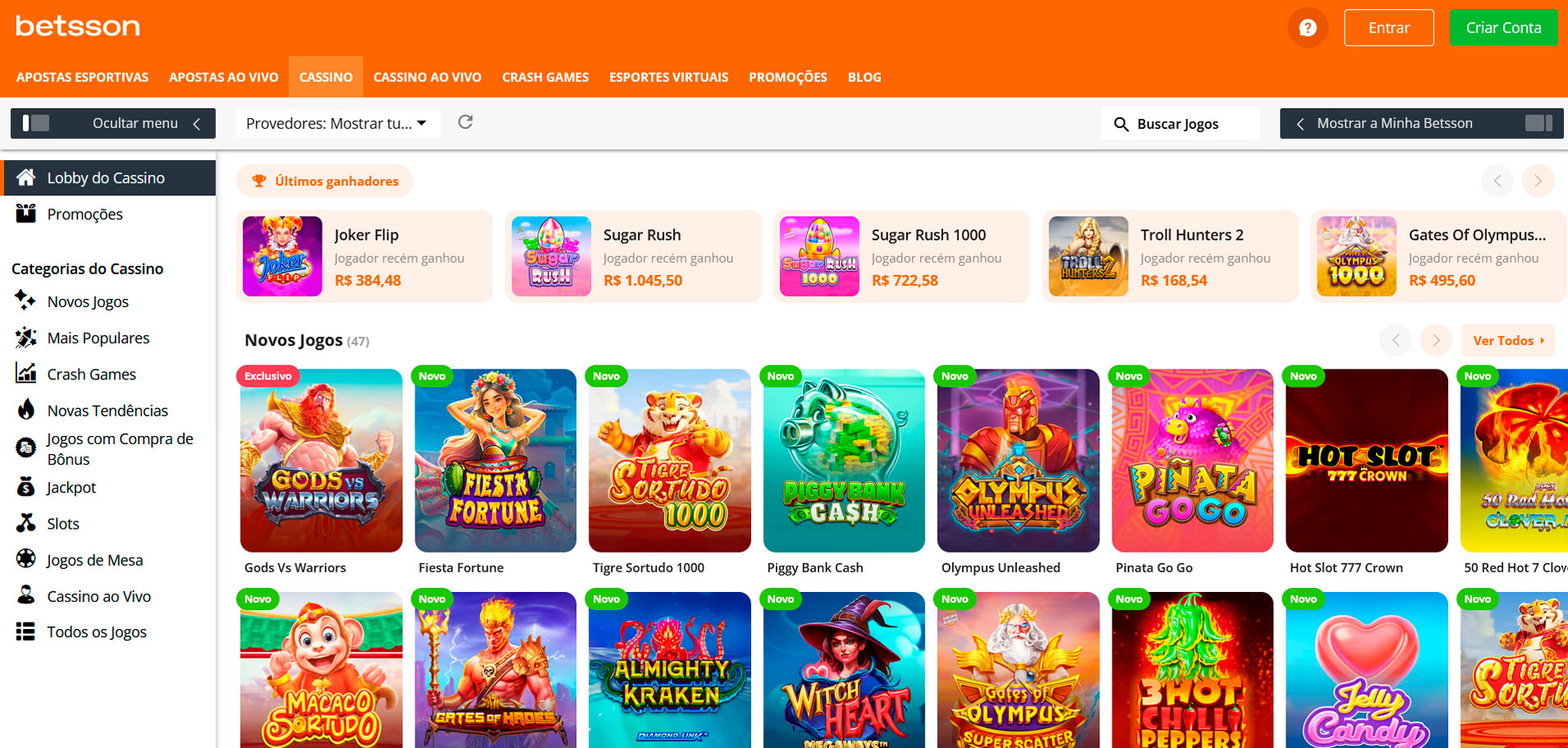 Imagem ilustrativa do cassino da Betsson